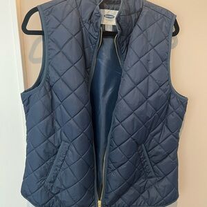 Old Navy Women's Blue Quilted Vest